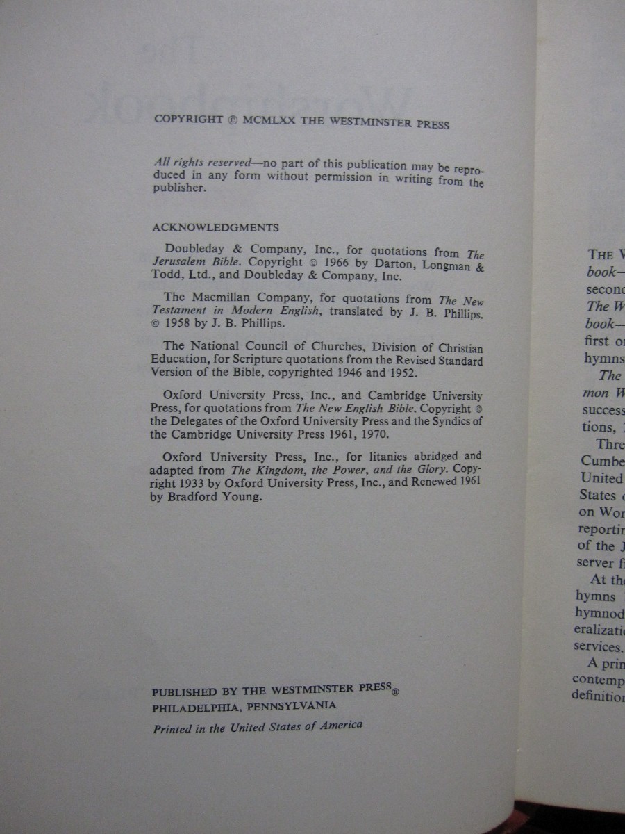 The Worshipbook Services (Presbyterian) Leather_bound by The Westminster Press