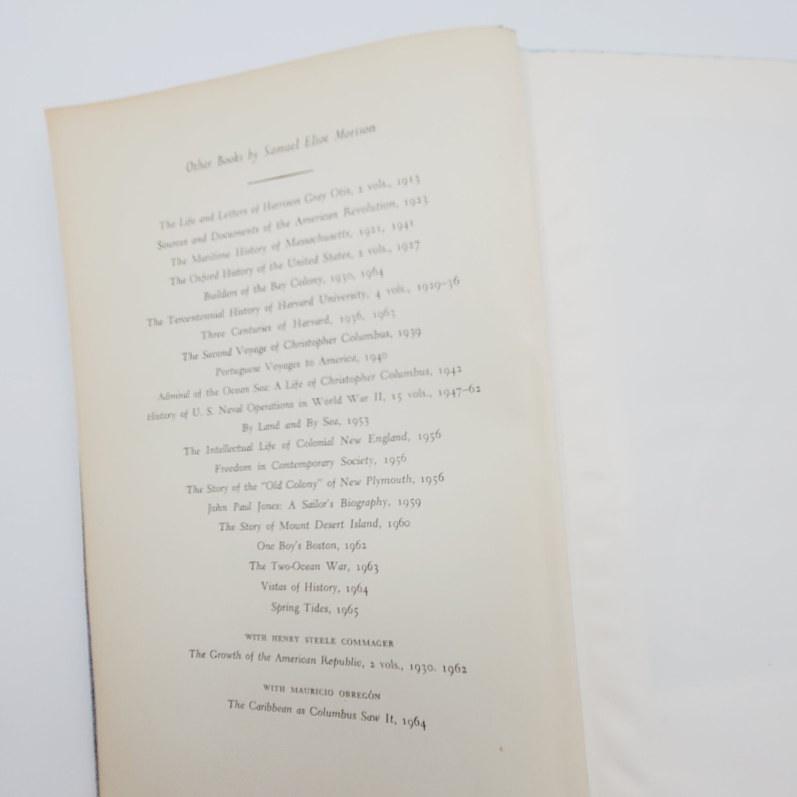 The Oxford History of the American People by Samuel Eliot Morison 1965