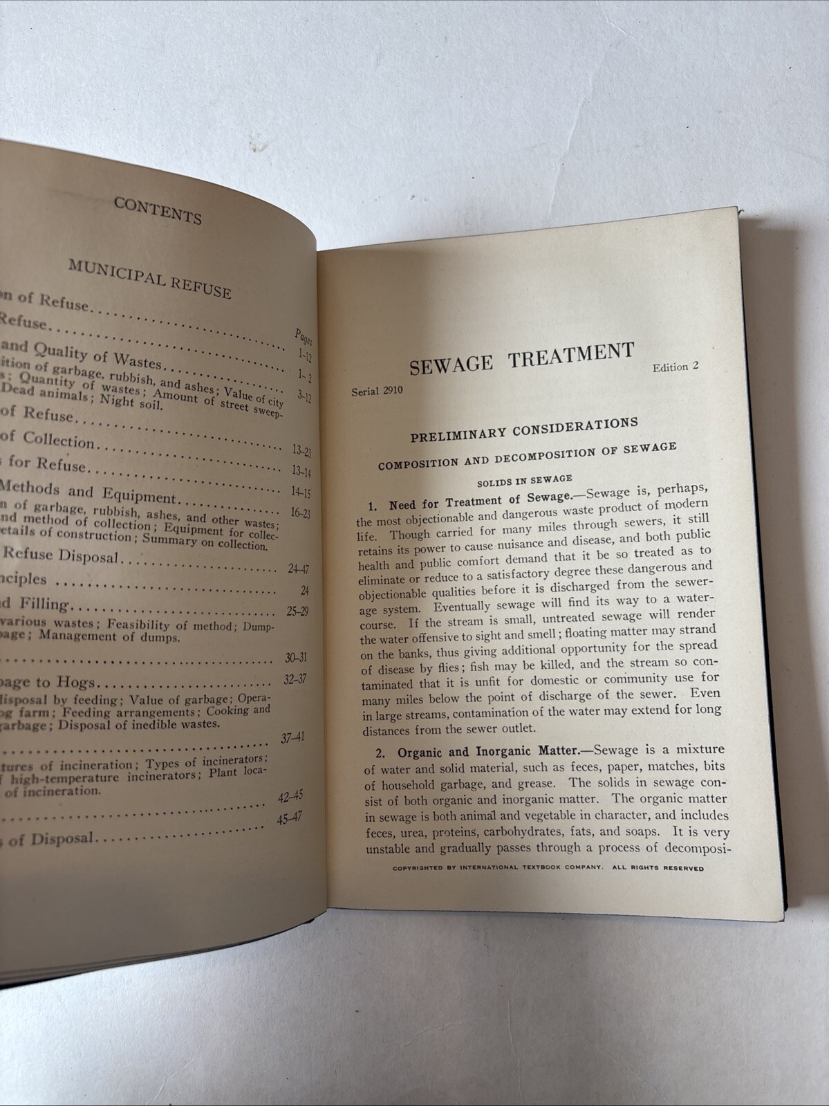 Municipal Sanitation International Textbook Company 1938 345C￼