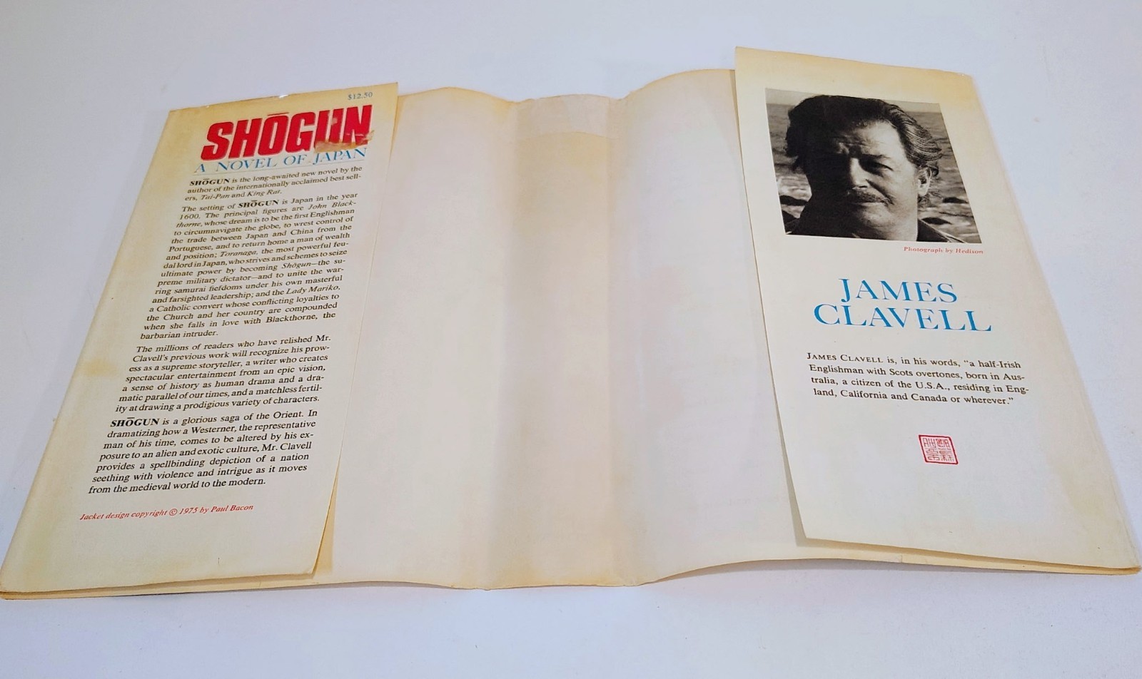 Shogun James Clavell 1975 True Atheneum 1st Edition, 1st Printing Hardcover HCDJ