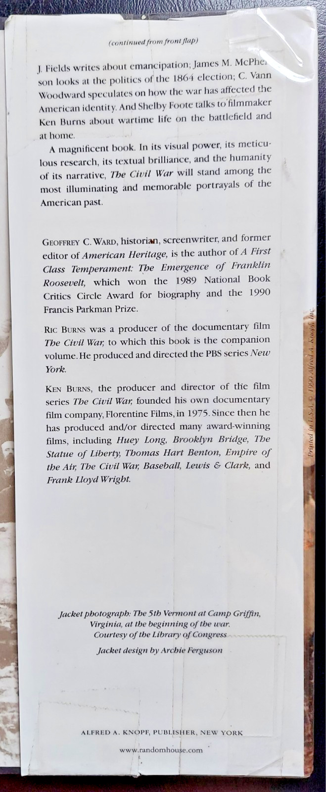 THE CIVIL WAR by Geoffrey Ward, Ric & Ken Burns, companion to the PBS series