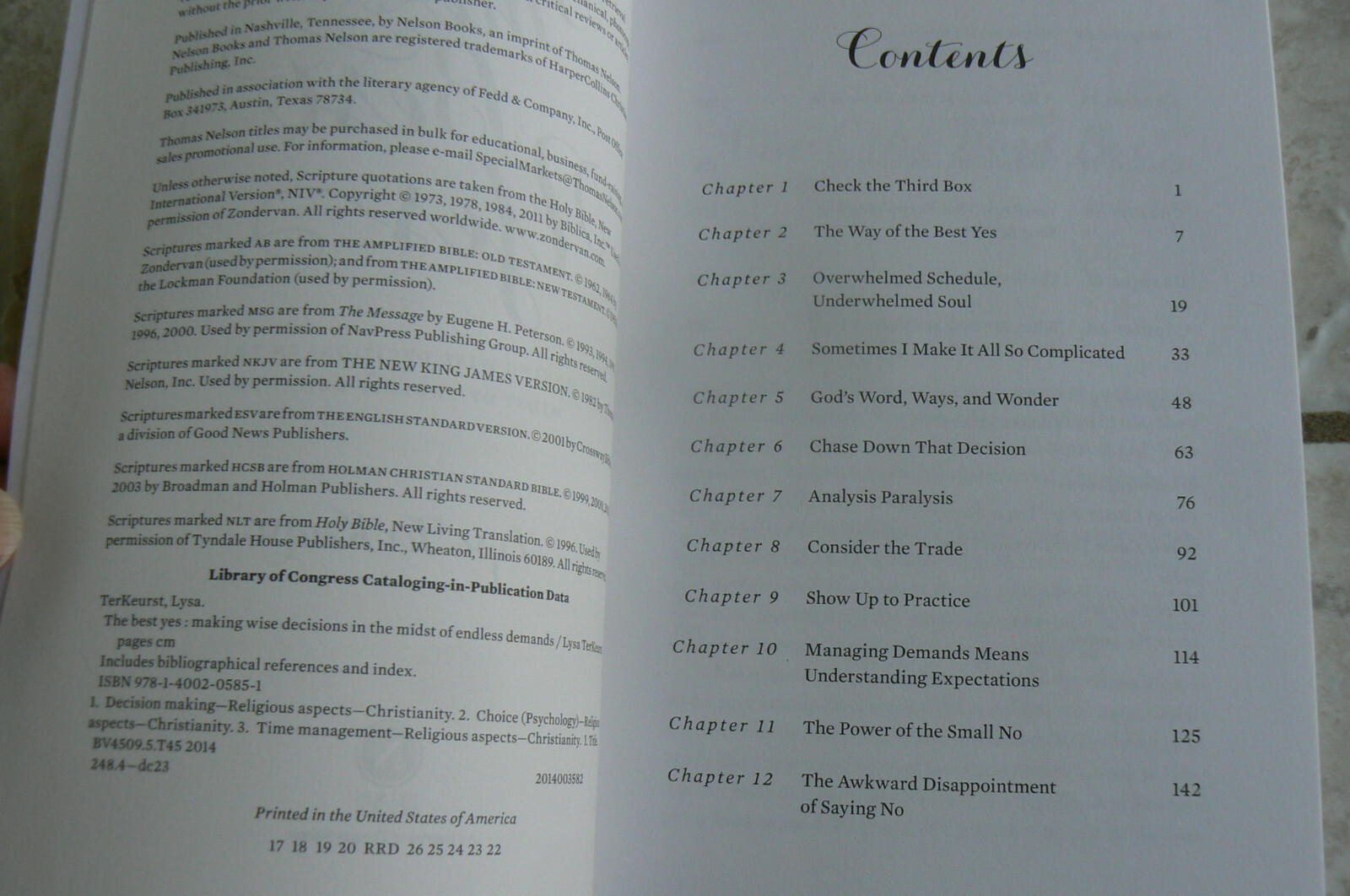 The Best Yes : Making Wise Decisions in th Midst of Endless Demands,Terkeurst PB