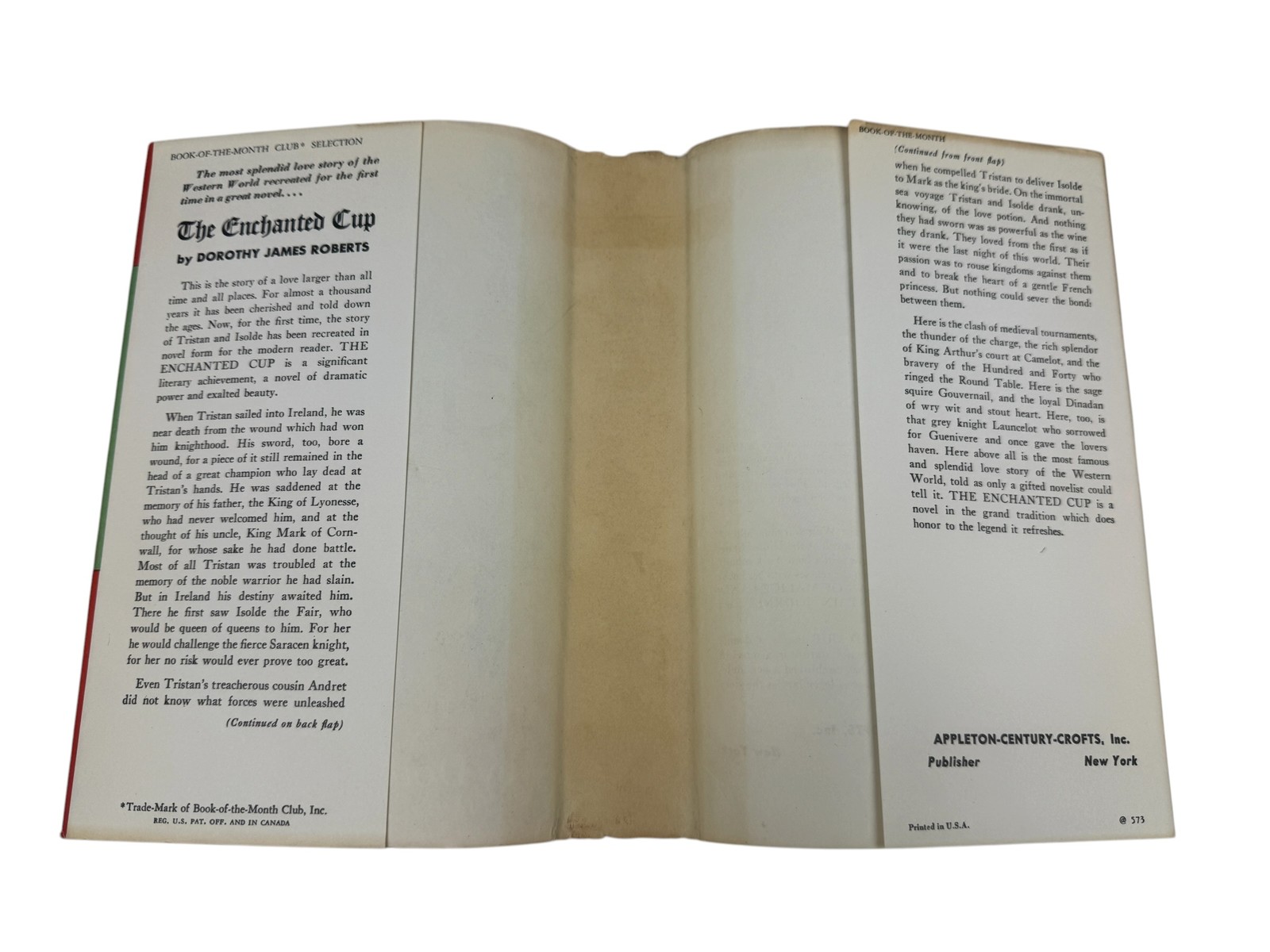 The Enchanted Cup Dorothy James Roberts 1953 Hardcover Dust Jacket Arthurian