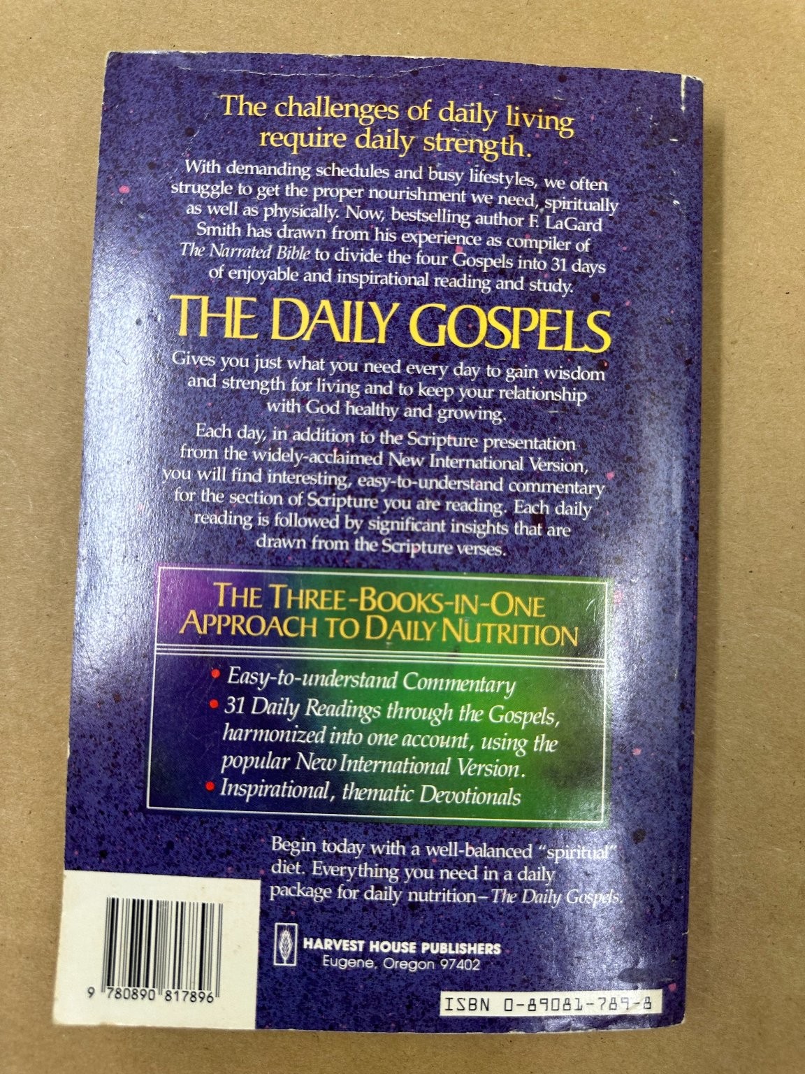 The Daily Gospels F. LaGard Smith 1988 New Intl Version Devotional