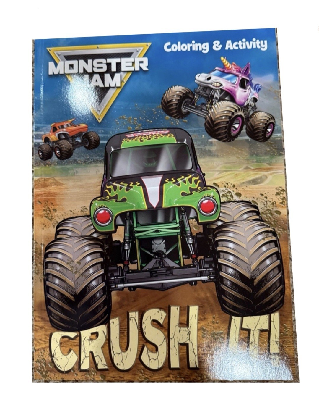 🟢 MONSTER JAM 🟢 ●CRUSH IT!● Monster Truck Coloring & Activity Book.