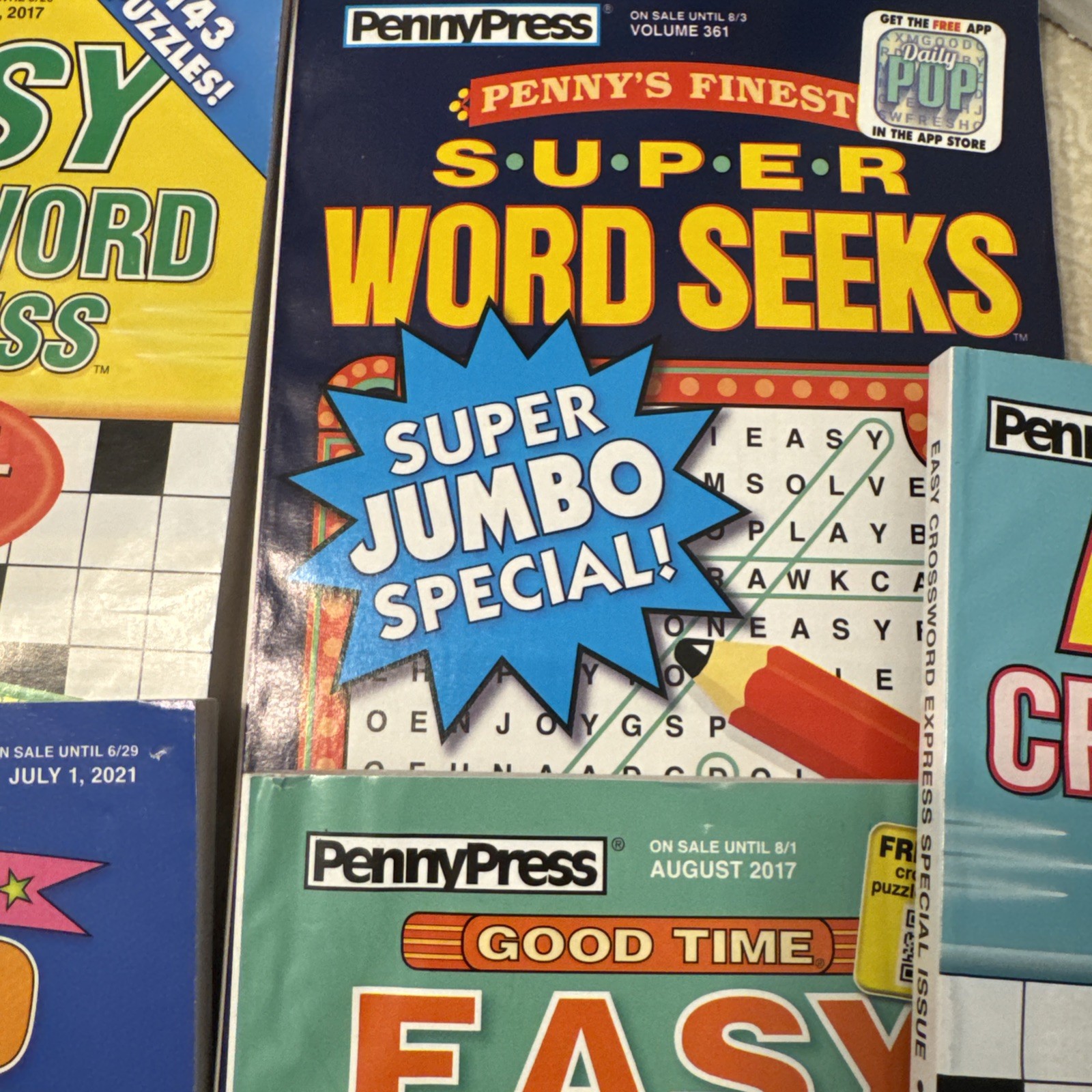 Lot of 14 Dell Penny Press ALL EASY Crossword Puzzle Books Unsorted