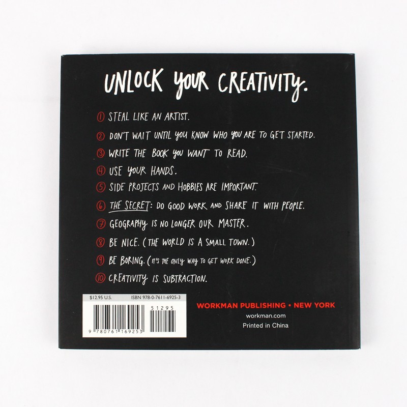 Steal Like an Artist by Austin Kleon 10 Things Nobody Told You 2012 Paperback
