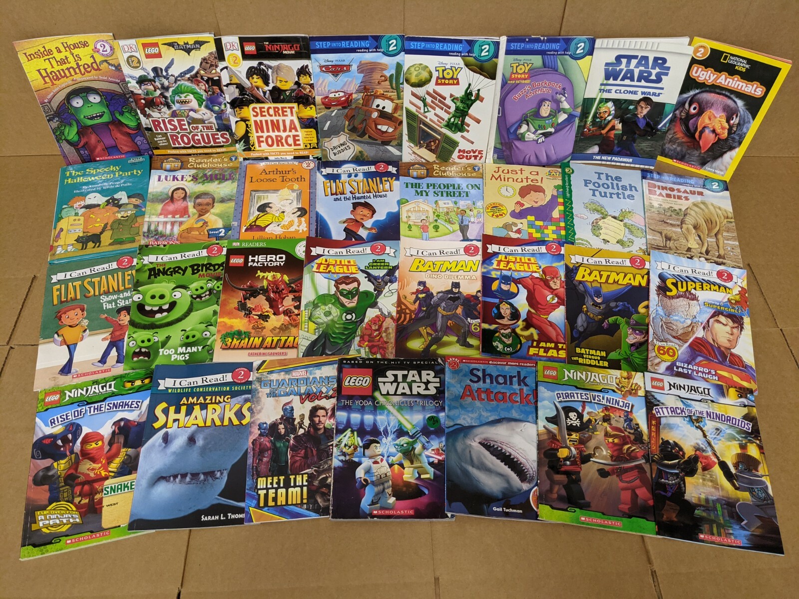 Lot of 10 Level 2 BOOKS FOR BOYS~RL~Ready to-I Can Step into Learn Read – RANDOM