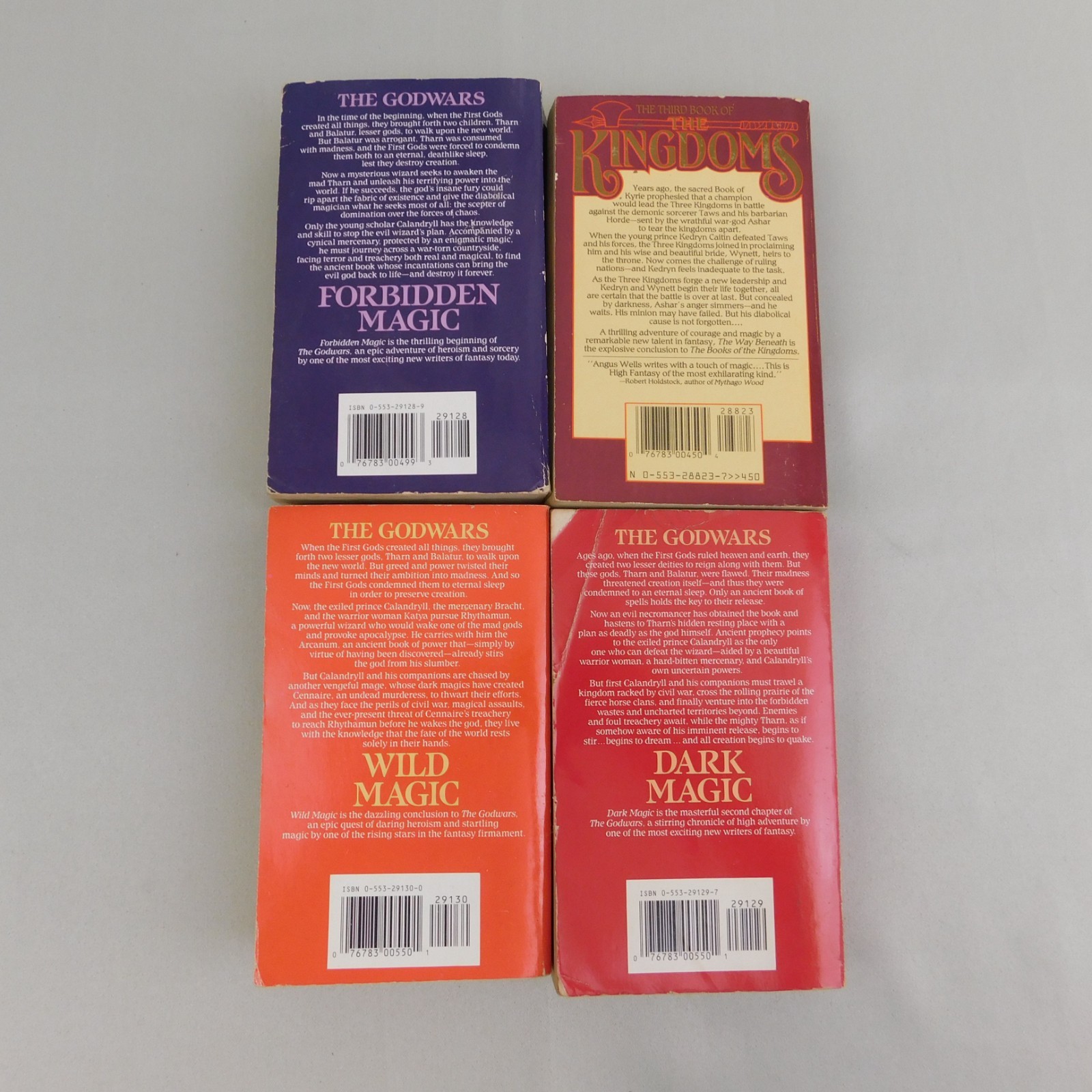4pc Book Lot Angus Wells Paperbacks The Godwars Series The Way Beneath