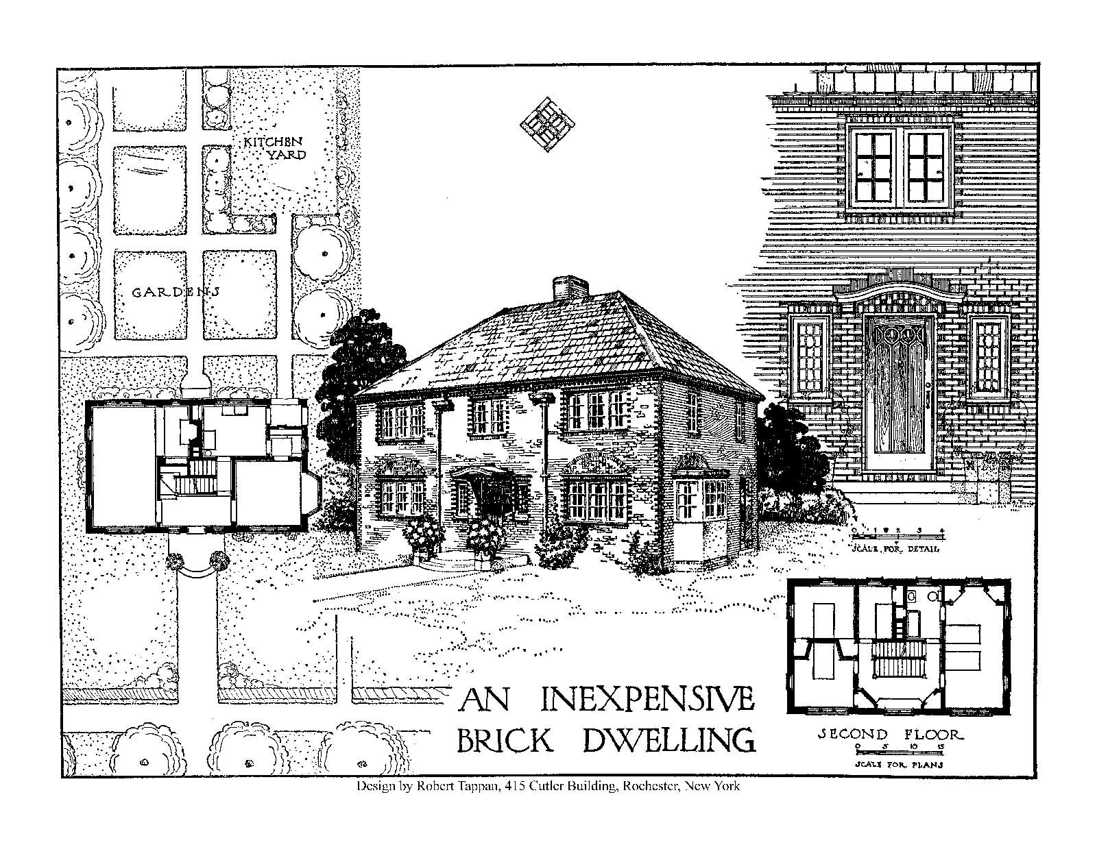 House Design Competitions Book 8 Drawings A House of Brick of Moderate Cost 1910