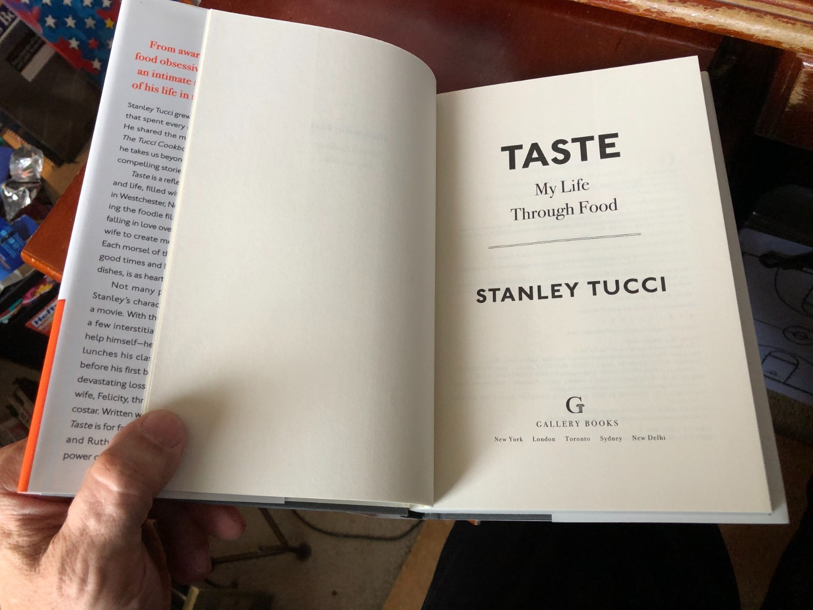 “Taste – My Life through Food” by Stanley Tucci Signed 1st HC 2021