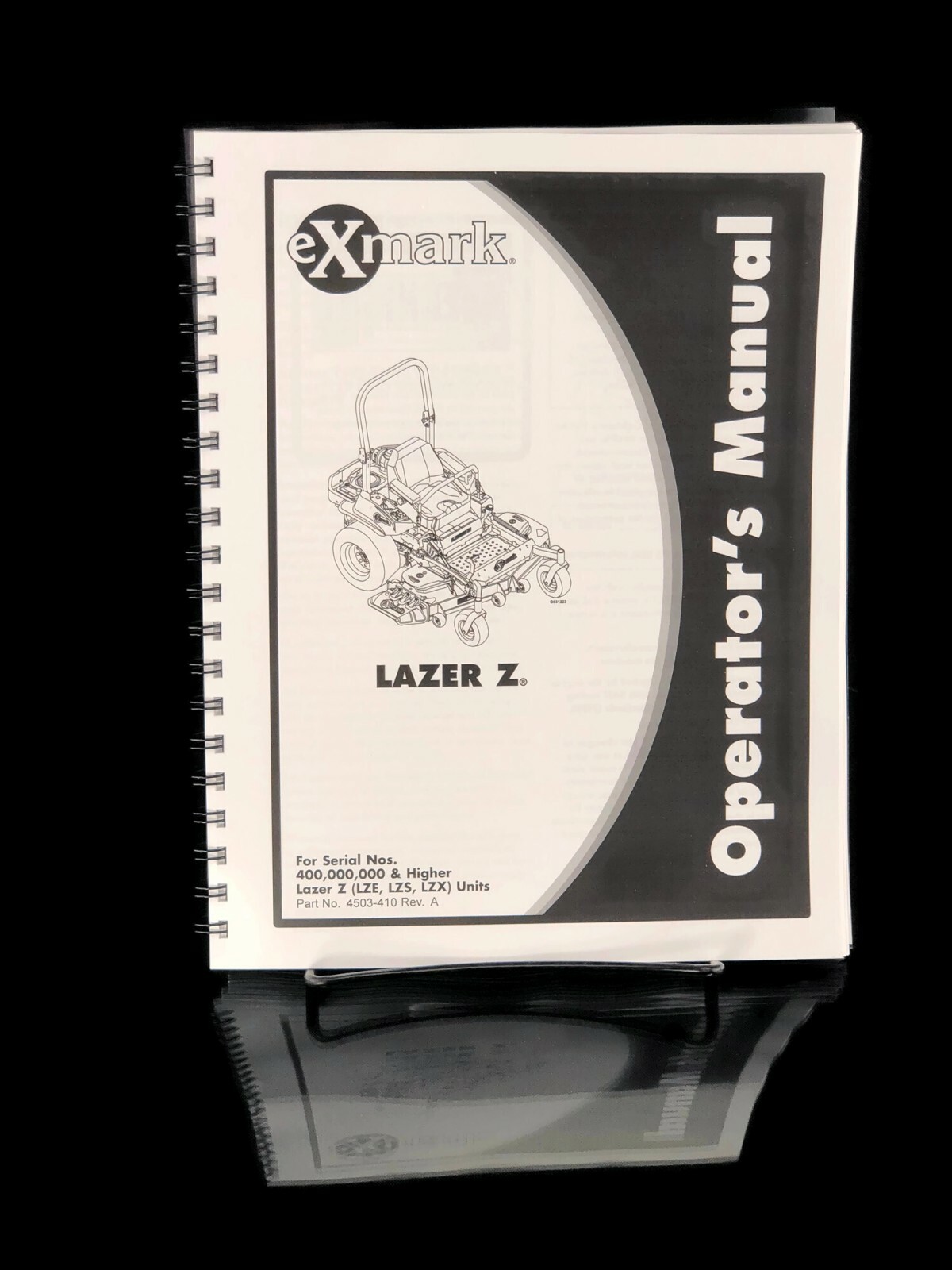 eXmark Lazer Z Operator & Part List Schematics LZS749AKC604A1 SN# 400000000-402