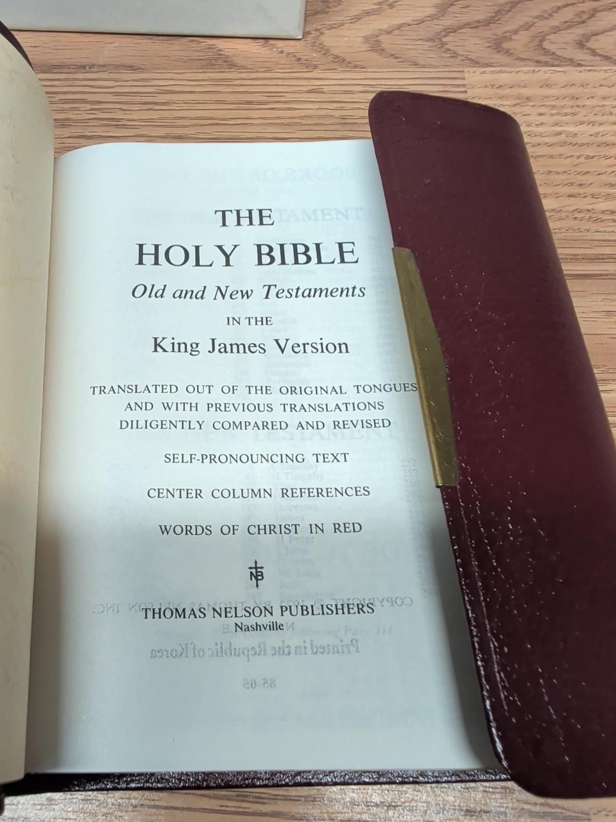KJV Reference Bible Bonded Leather Center Column Reference New in Box