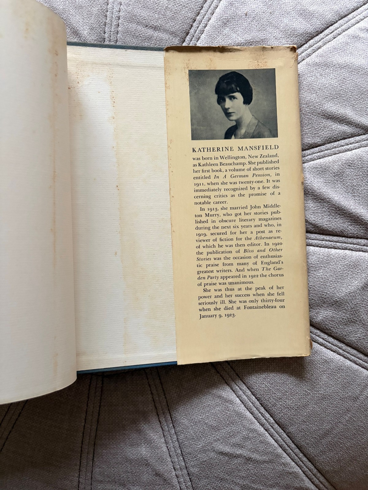 The Short Stories of Katherine Mansfield first American edition VERY RARE
