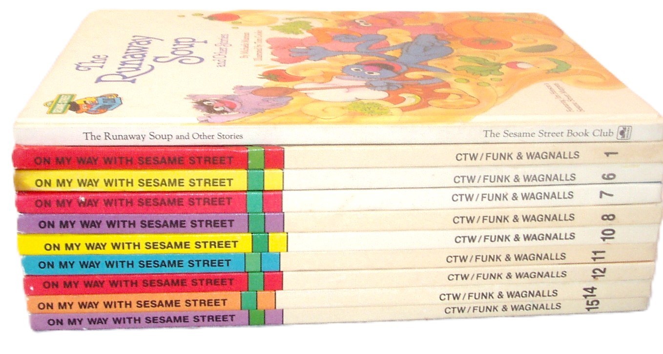 ON MY WAY WITH SESAME STREET Set of 9 HARDCOVER BOOKS By CTW FUNK & WAGNALLS