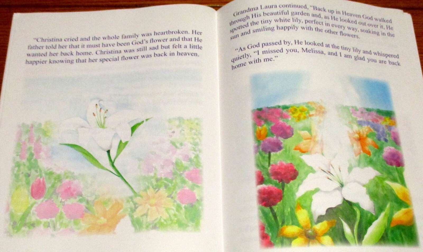 2012 Melissa s Flower “A Grandma Laura Story” SIGNED First Printing 18 Pages