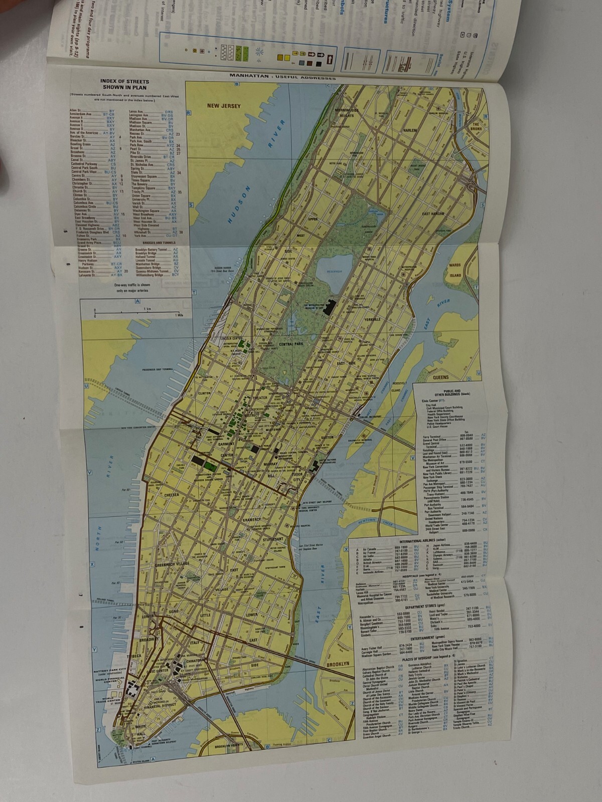 Michelin New York City Tourist Guide 8th edition w/ Subway/bus map 1985 Green