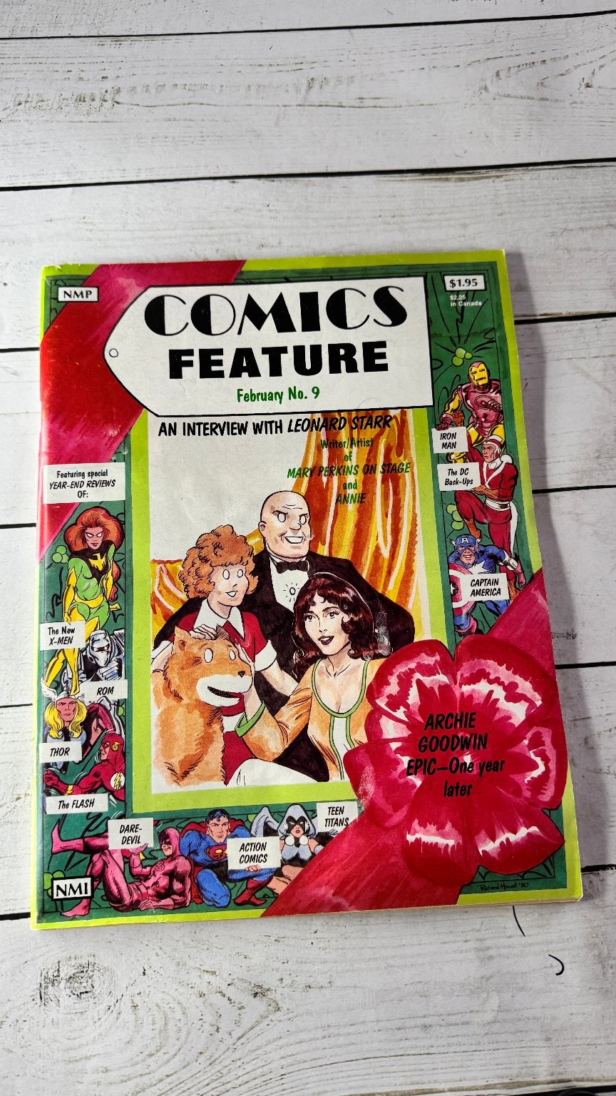 Comics Feature No. 9 1981 Leonard Starr Interview Fred Hembeck Marvel DC Comics