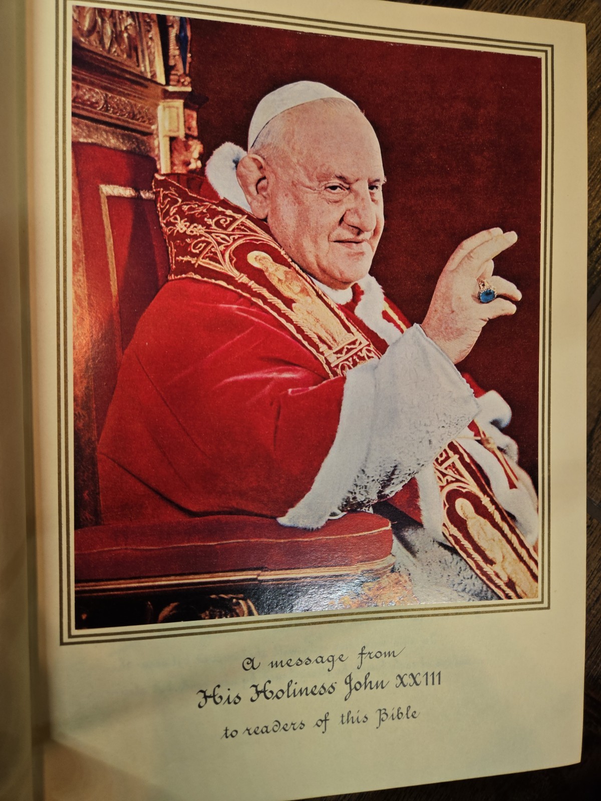 The Family Holy Bible Hawthorn 1966 Red Hardcover Pope John XXIII
