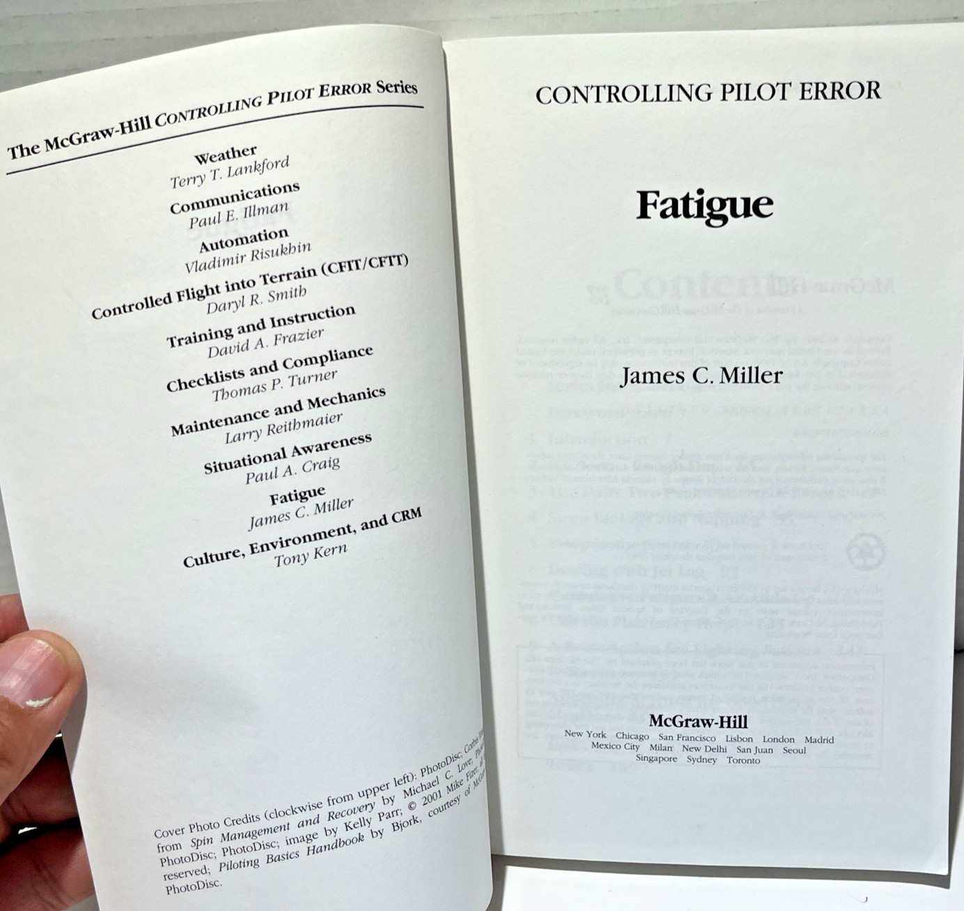 Aeronautical Pilots Handbook”Fatigue” By James C. Miller Aviation Aircraft lot 4