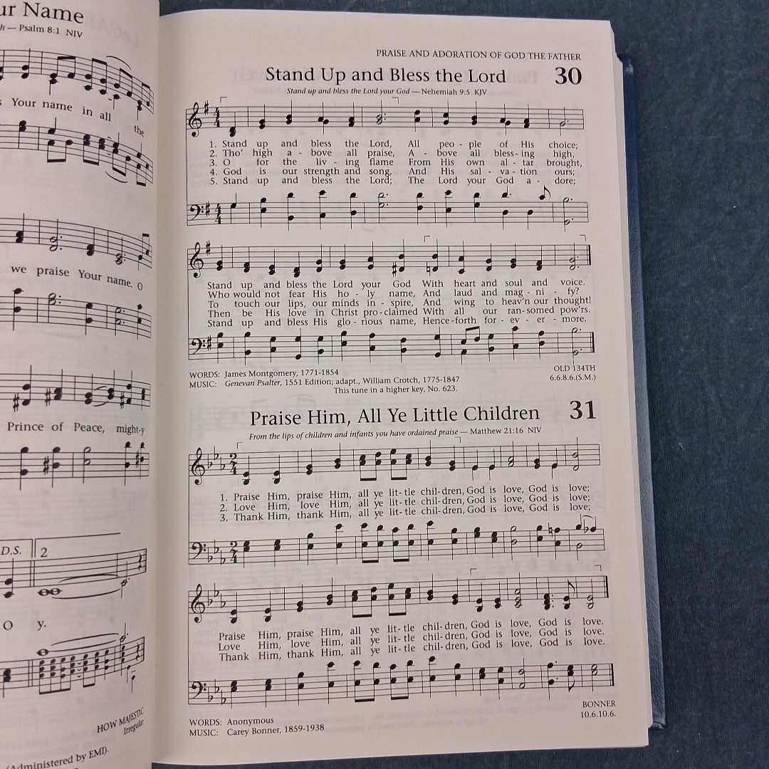 The Baptist Hymnal Prussian Blue Hardcover Baptist Convention Press 3rd Printing