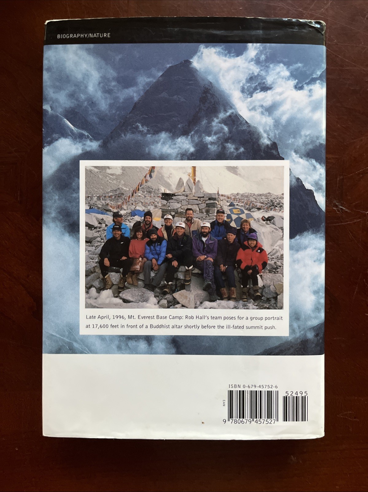 Into Thin Air by Jon Krakauer (1994, Hardcover, First Edition/Later Printing)