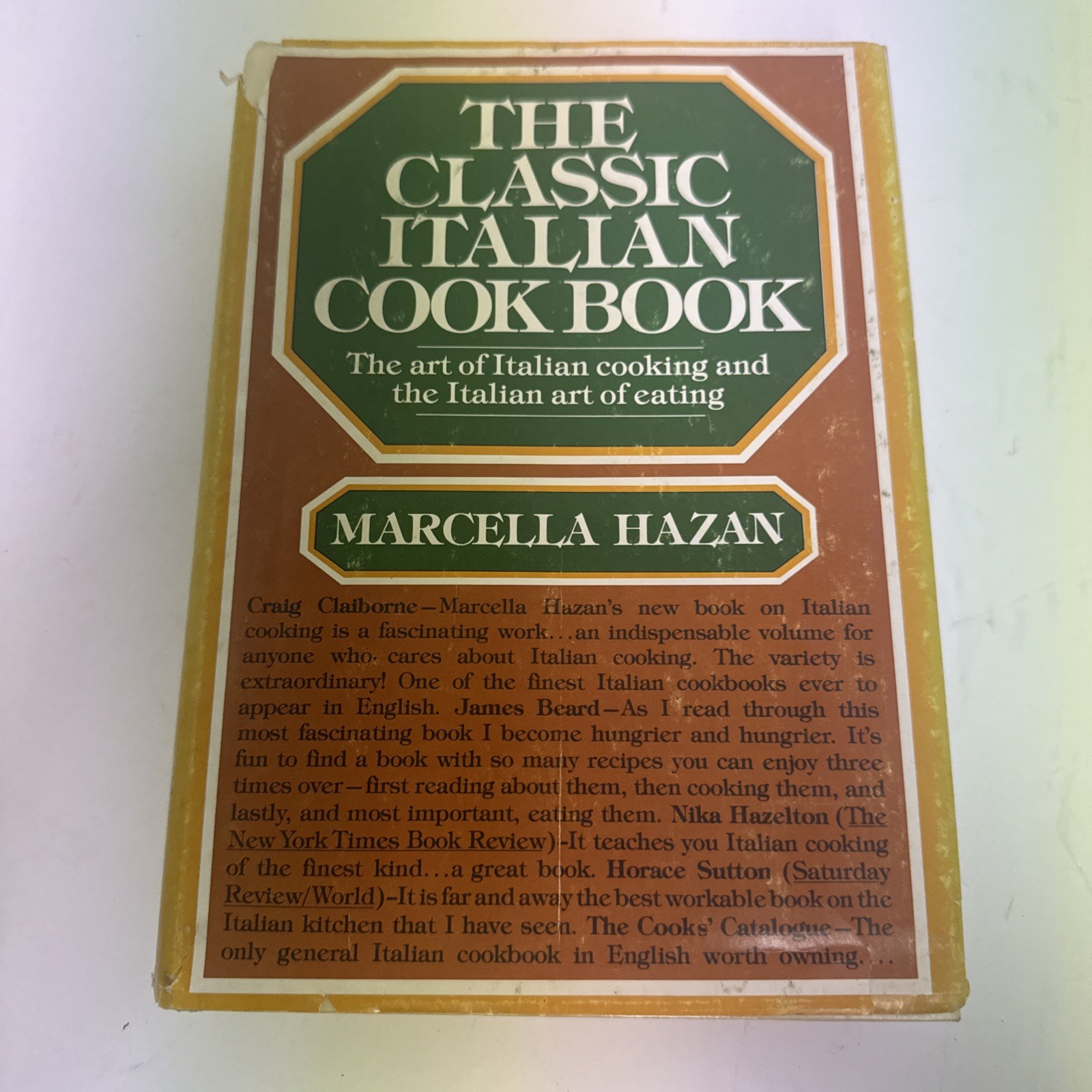 The Classic Italian Cookbook By Marcella Hazan, Vintage 1977 Hardcover With DJ