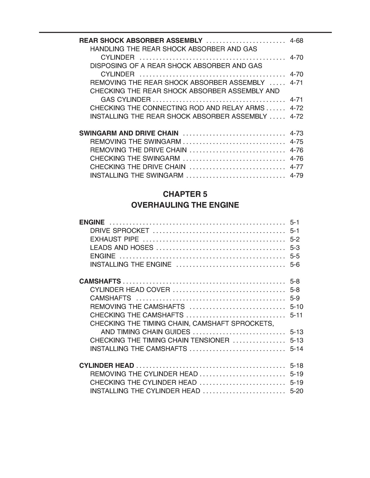 YAMAHA YZF-R6R YZF-R6SR YZF-R6RC YZF-R6SRC Service Manual 2002, FOLDOUTS