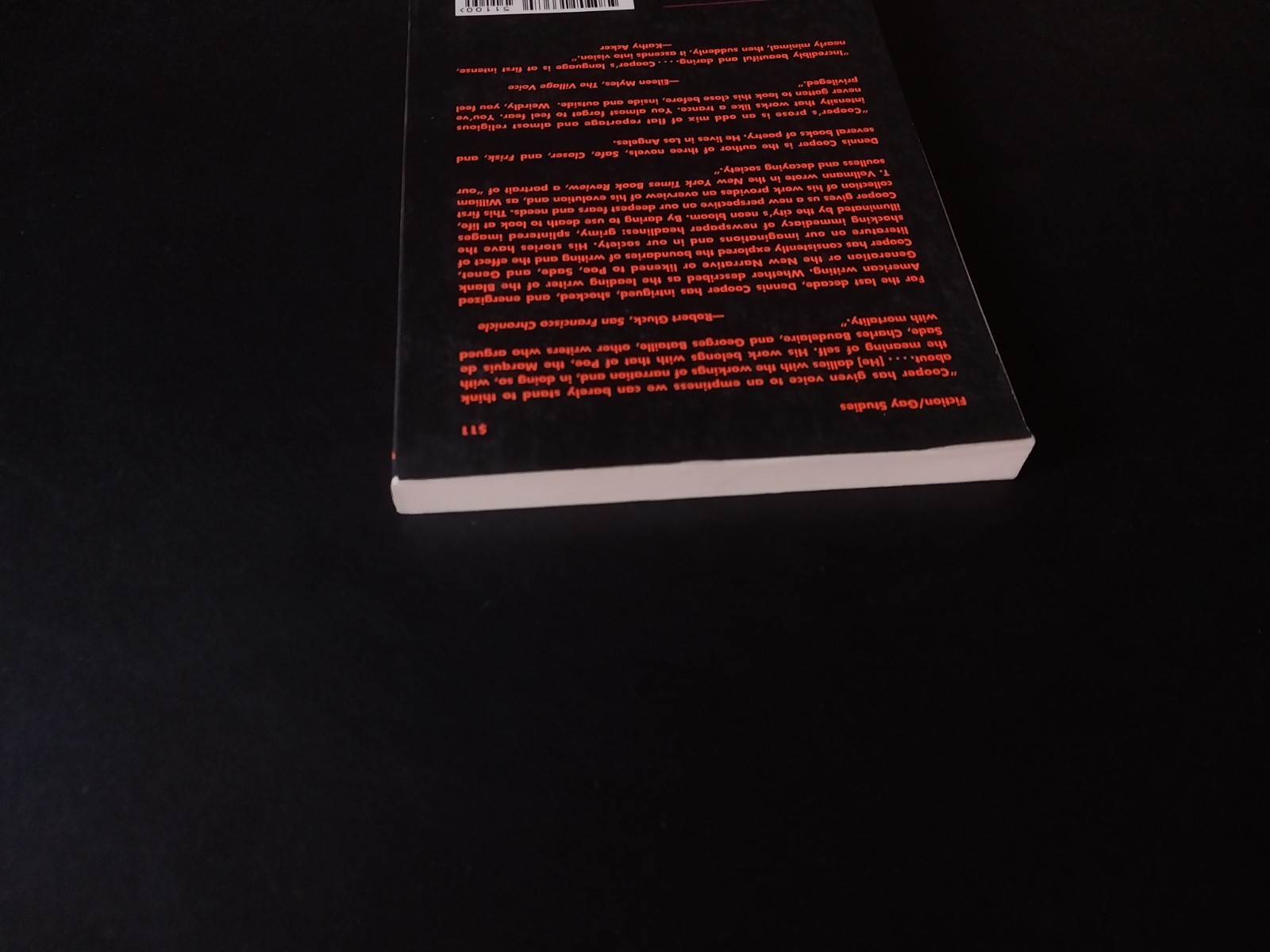 Dennis Cooper – Wrong – Grove Press First Printing 1992