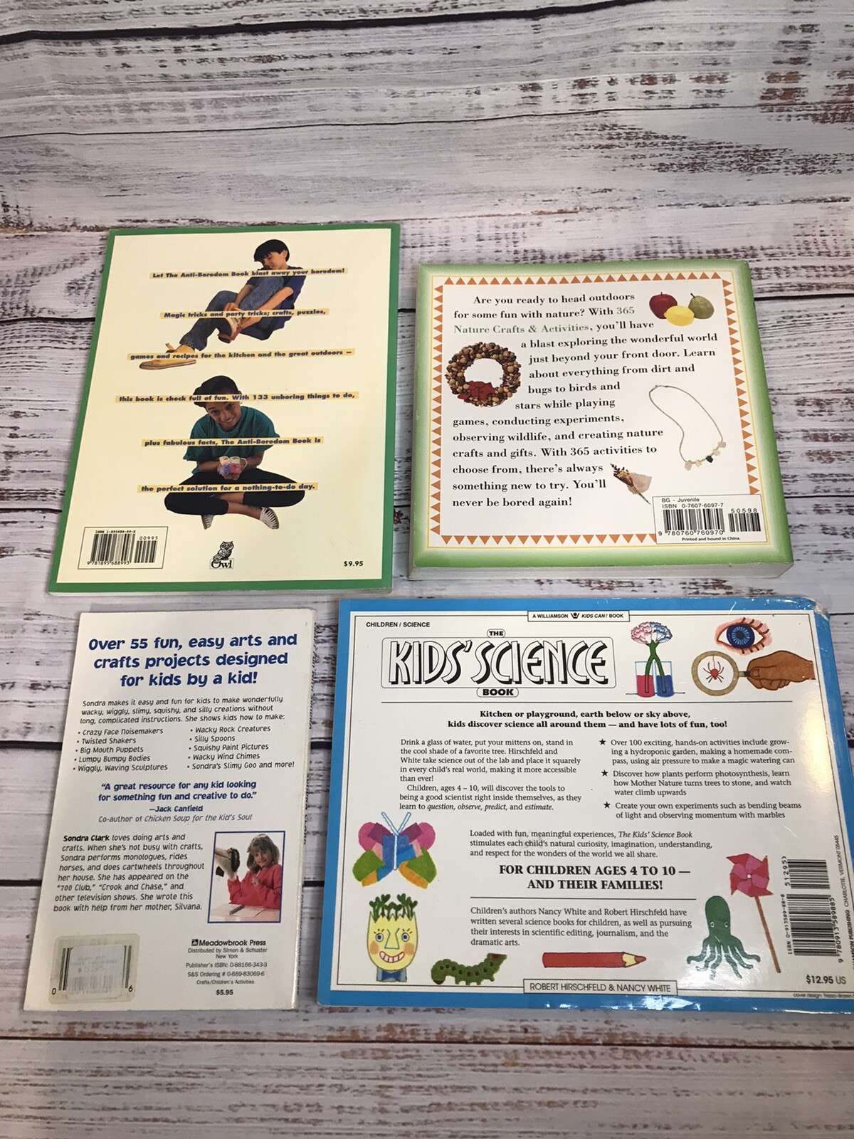 Vintage Craft Book Lot 1990s 2000s Science Nature Baking Rainy Day Homeschool