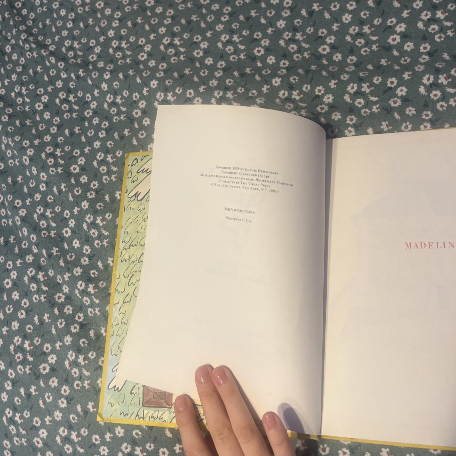 MADELINE BY LUDWIG BEMELMANS HARDCOVER BOOK 1939 COPYRIGHT VIKING PRESS RENEWED