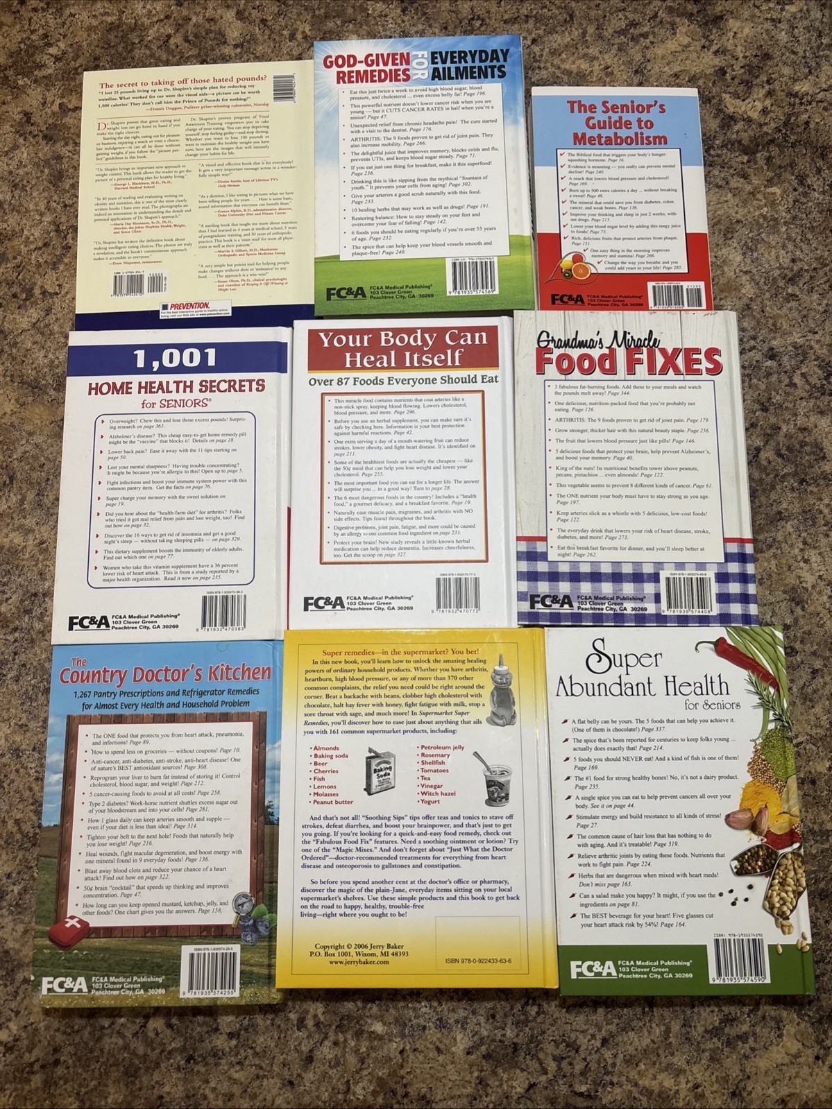 Books on health – Collection Of 9 Excellent Condition