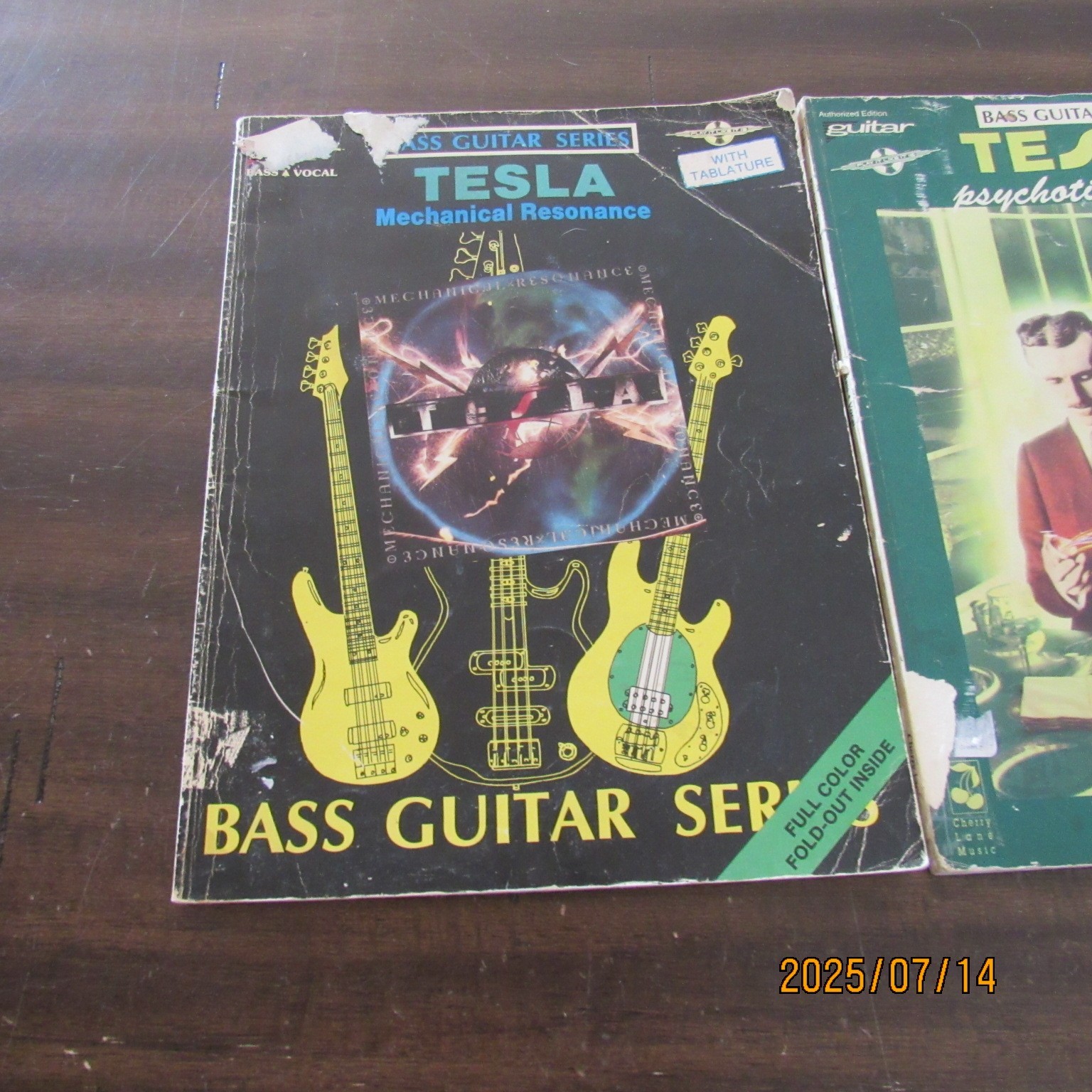 Lot 2-Tesla-Bass Guitar Books-Cherry Lane-Mechanical Resonance-Psychotic Supper