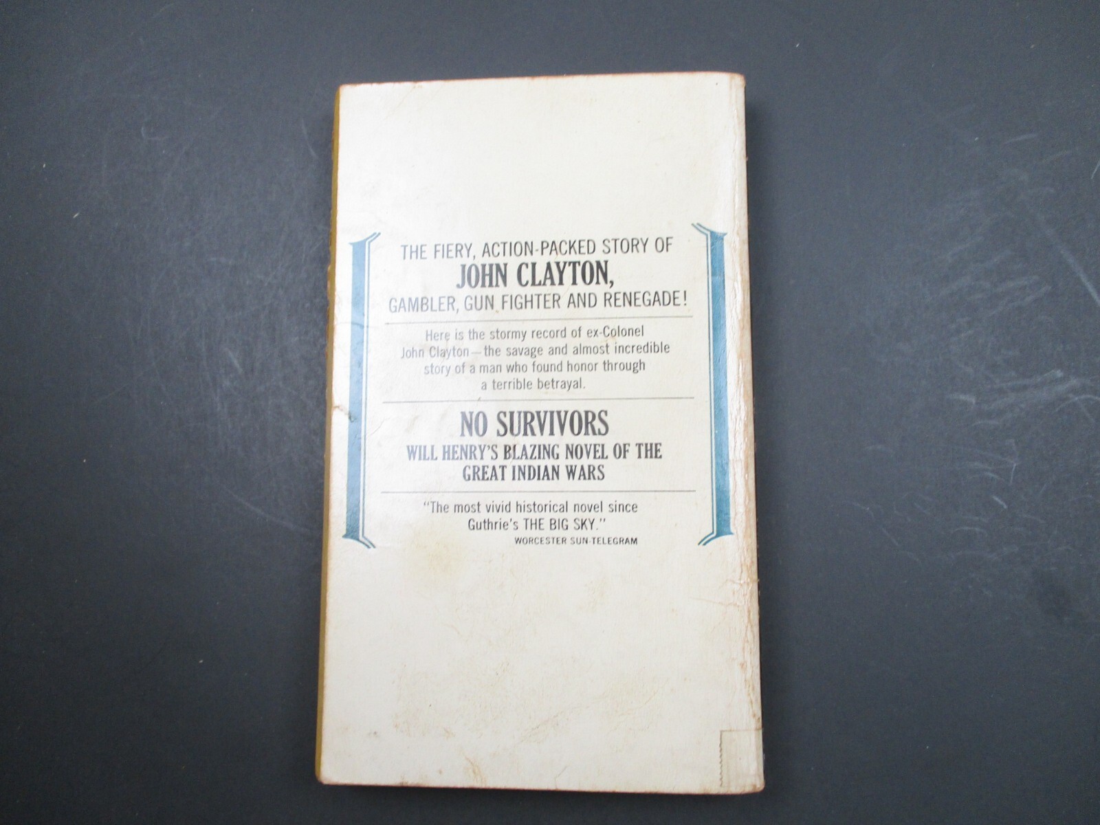 No Survivors by Will Henry Bantam Books 2nd Printing 1963 Paperback PB Western