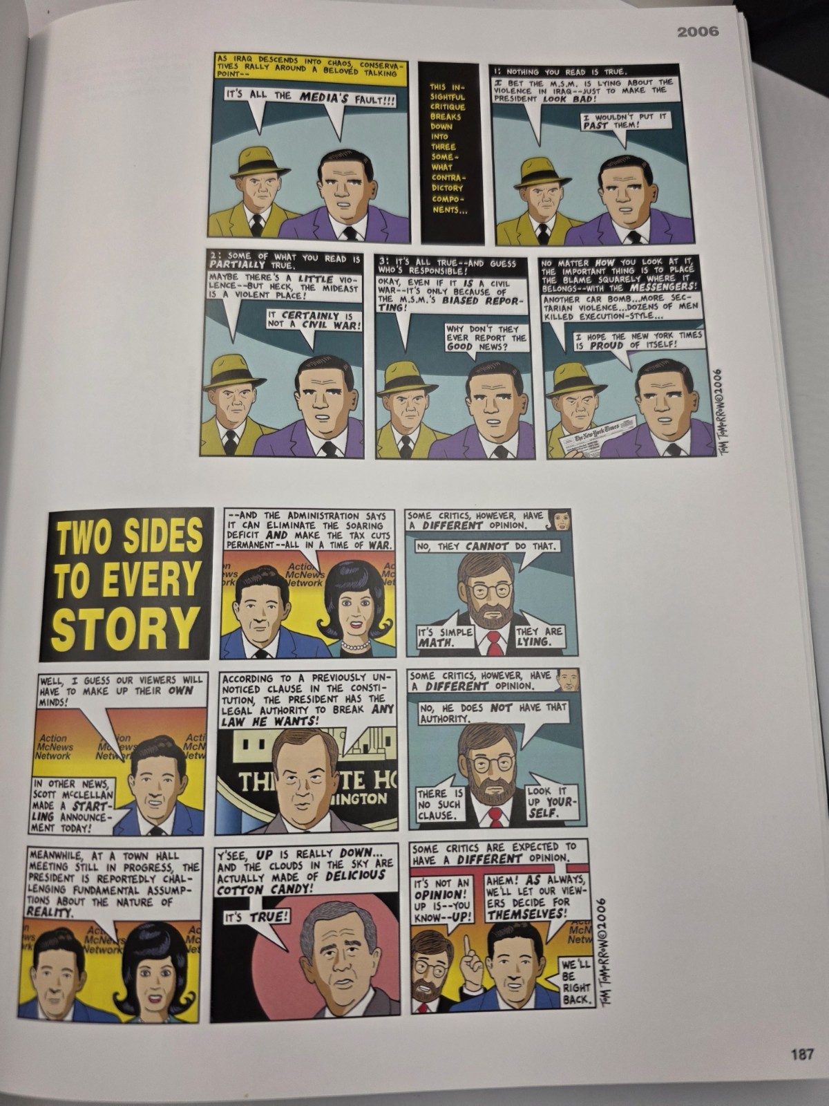 Tom Tomorrow 25 Years Vol 1 & 2 Dan Perkins Comic Art Hardcover Set + Bonus