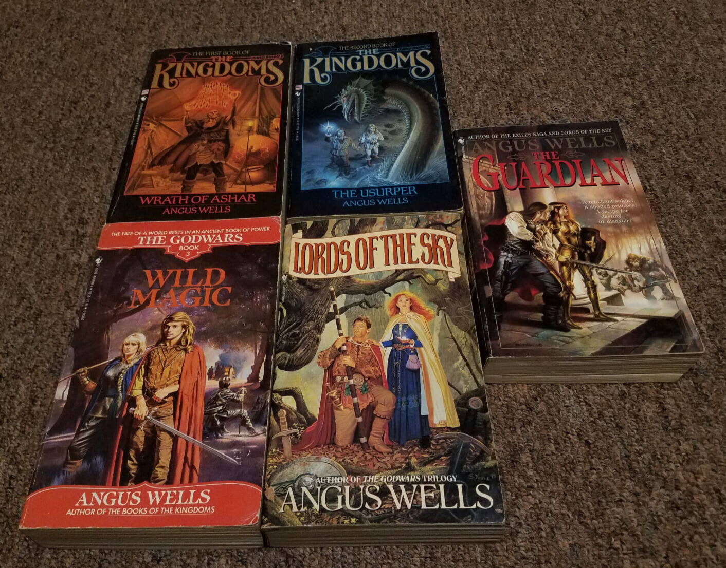Angus Wells 5 science fantasy books complete SERIES:THE KINGDOMS