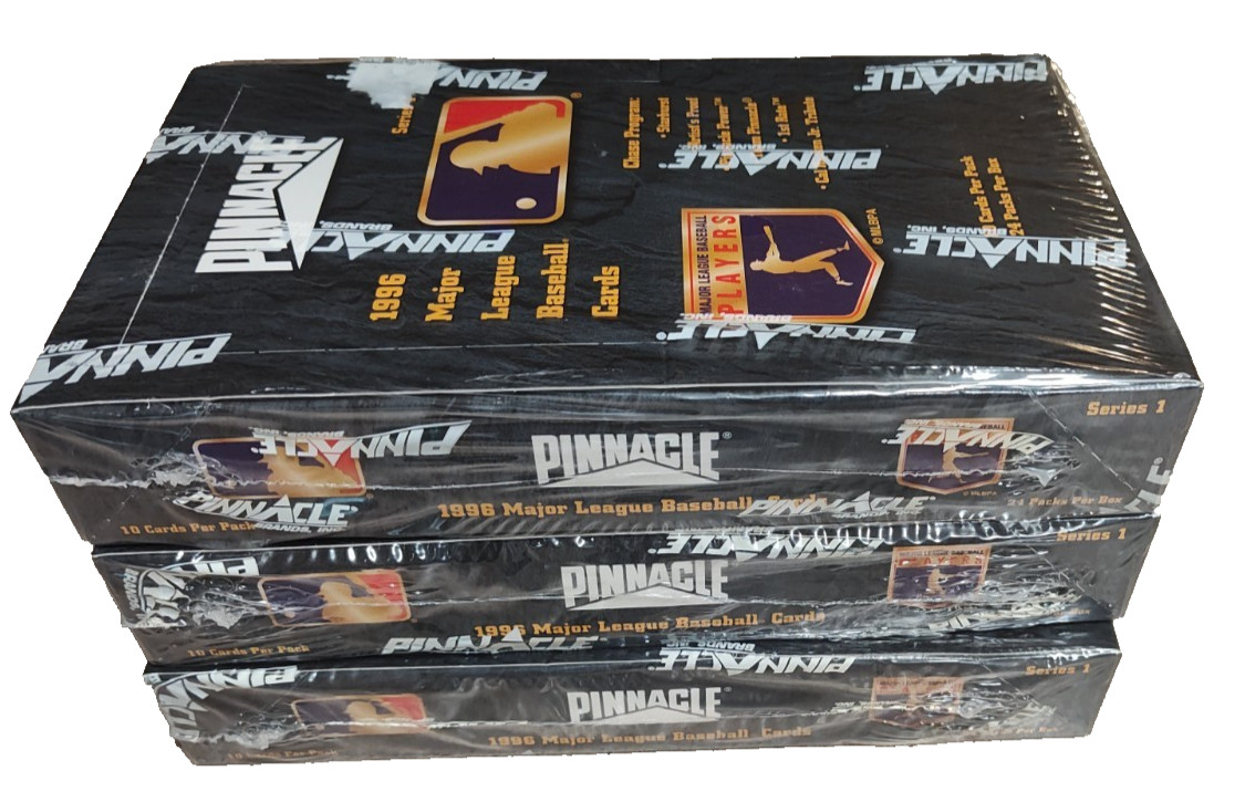 1996 Pinnacle Baseball Series 1 Factory Sealed (3) Boxes 24 Packs each