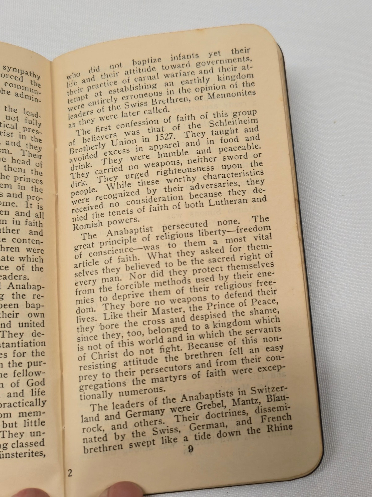 1931 & 1939 MENNONITE CONFESSION OF FAITH Dortrecht Historical S F Coffman