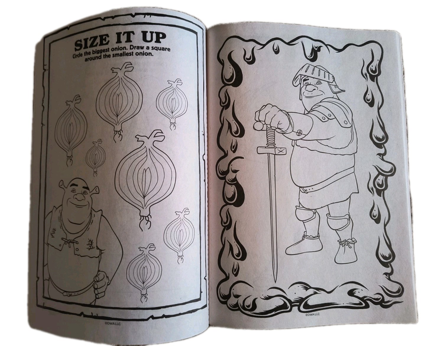 Dreamworks SHREK Jumbo Coloring Book & Activity Book Tear/Share Pages 🆕🆓Ship!