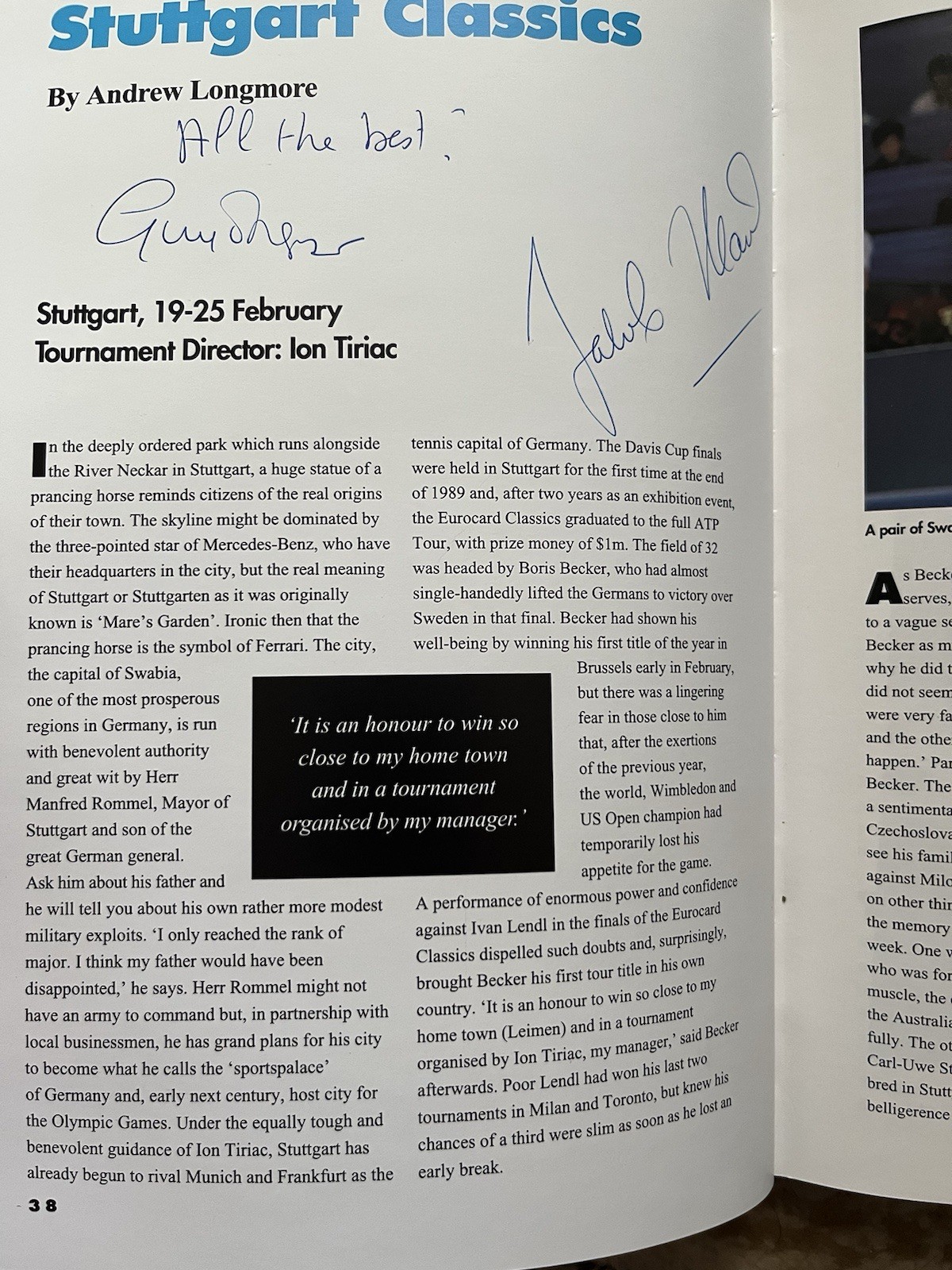 The ATP Tour 1990-1991 Year One And Two, Official Illustrated Guide