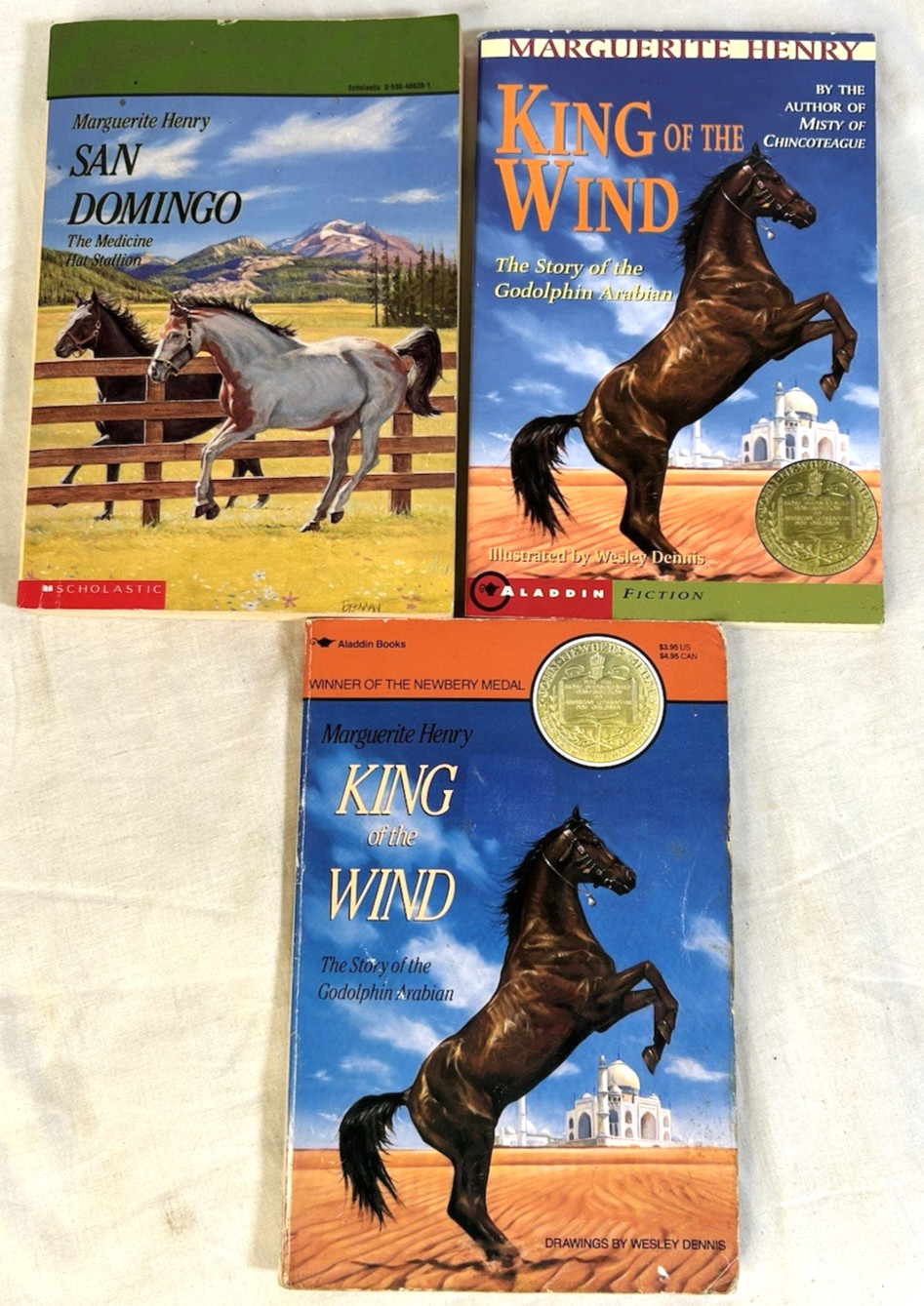 Lot 11 MARGUERITE HENRY Vintage Books Rand McNally Bright Black Gold PB