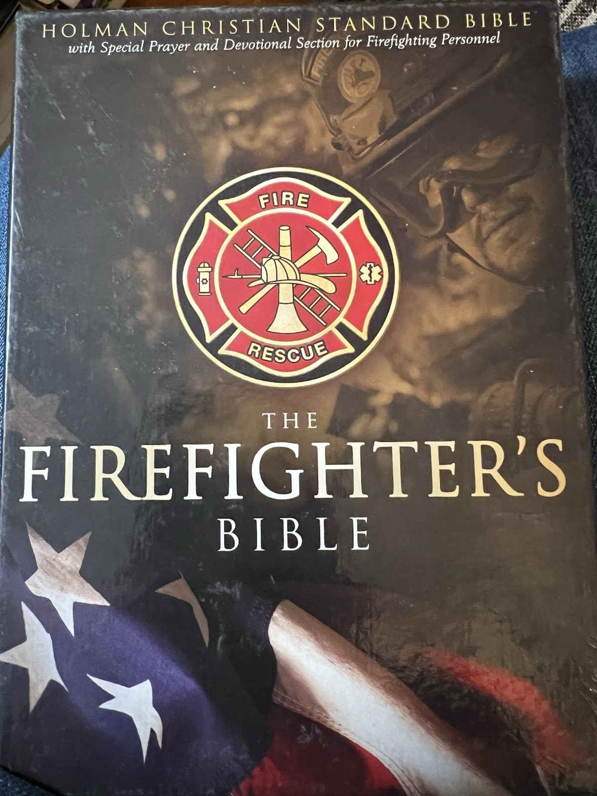 The Firefighter’s Bible -Burgundy Simulated Leather Compact Bible New in Box