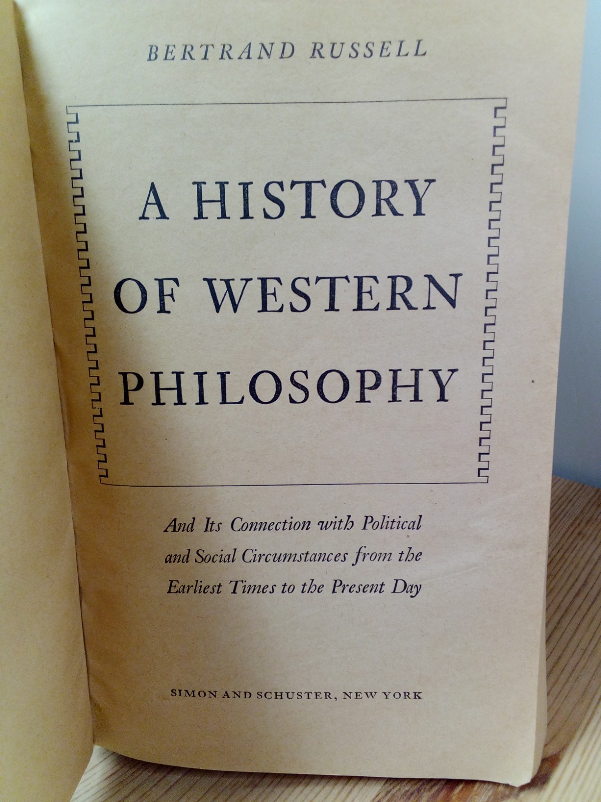 The History of Western Philosophy Bertrand Russell Paperback RARE 10th Printing