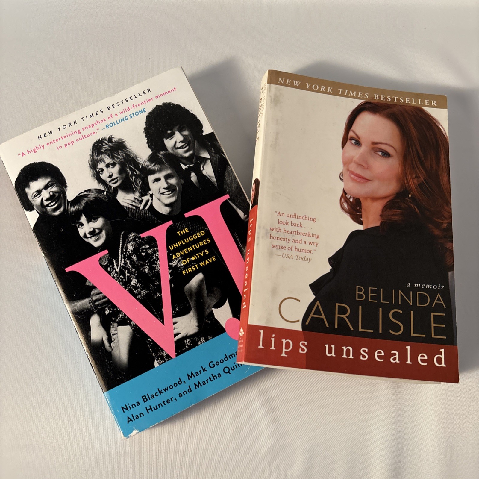 Belinda Carlisle/Go Go’s-Lips Unsealed & MTV-VJ-Unplugged Adventures BOOK LOT/2