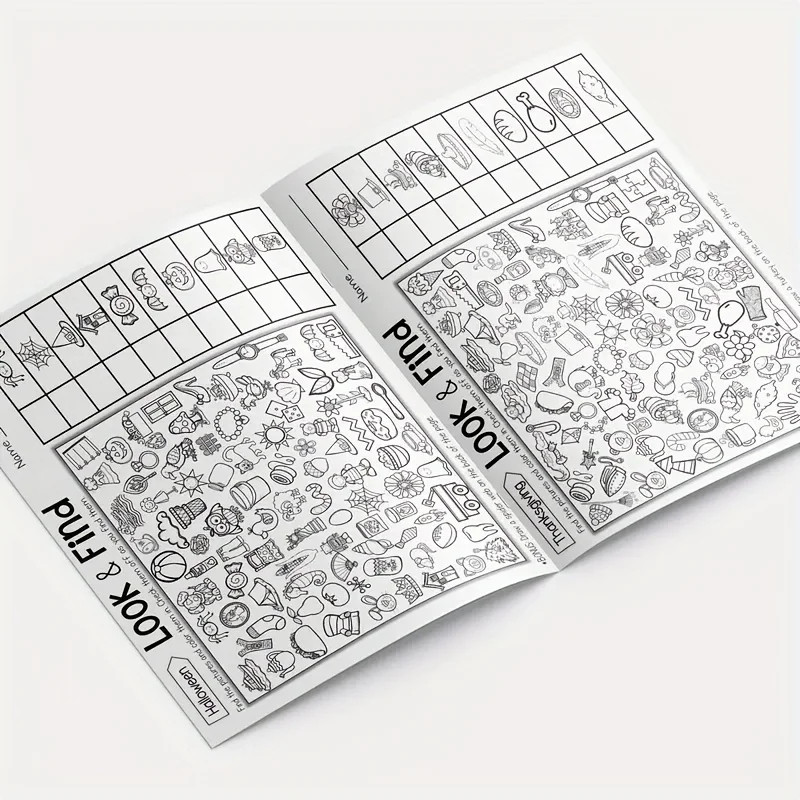 Kids Hidden Objects Coloring Book Find & Color Activity Puzzle Workbook