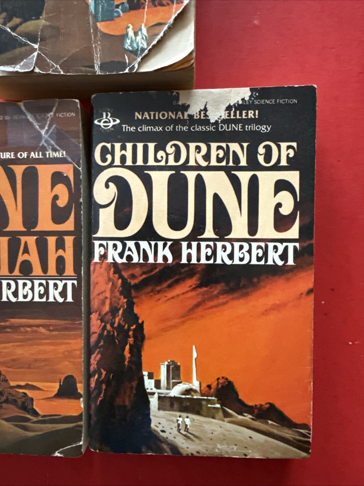 Frank Herbert Dune Trilogy Lot Of 3 Vintage Paperback (Dune, Messiah, Children)