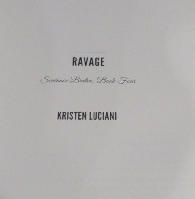 Kristen Luciani Severinov Bratva Series: Merciless, Possessive, Vengeful, Ravage