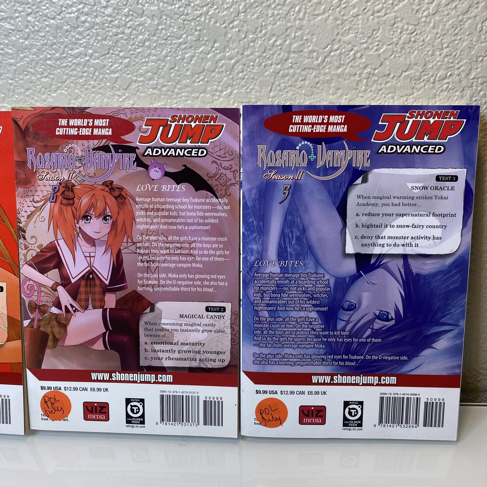 Rosario + Vampire Manga Season 1 Vol. 1 – 10 + Season 2 Vol. 1-3 Shonen Jump Viz