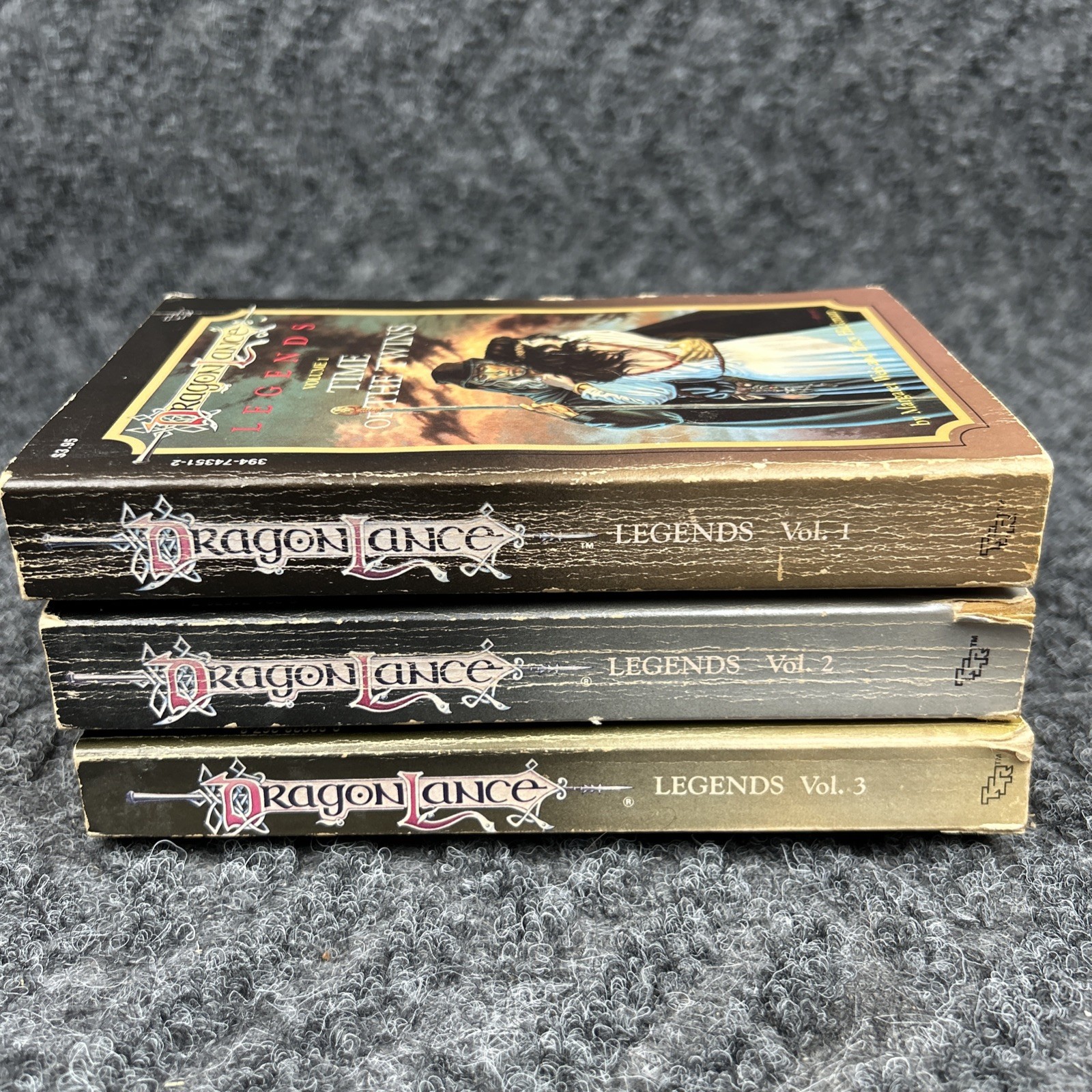DragonLance Legends Trilogy Paperback Book Lot Volumes 1-3 TSR 1st prints