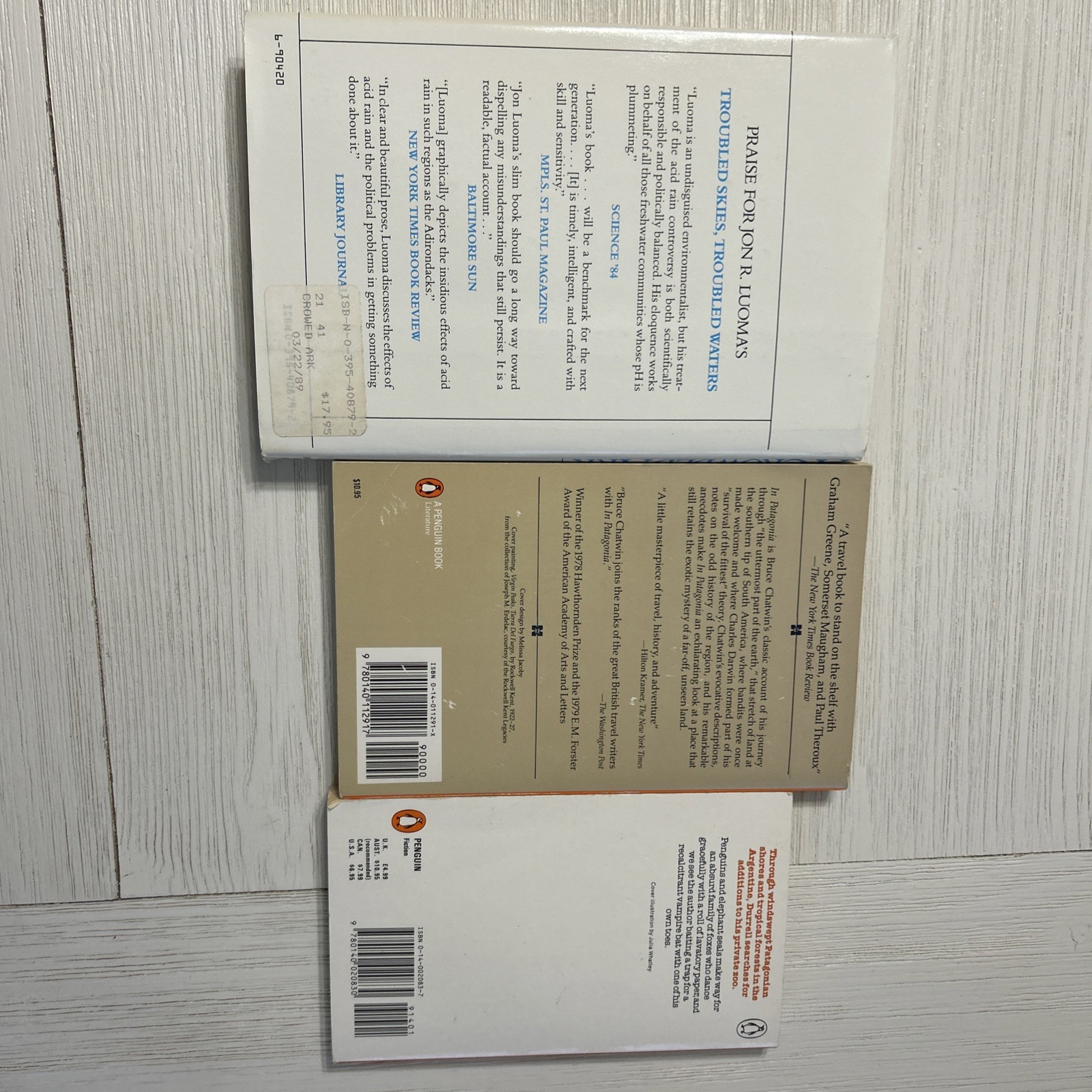 3 Book Combo: A Crowded Ark HC, In Patagonia TP, The Whispering Land PB